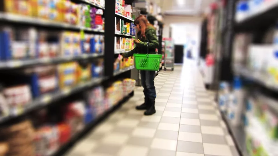 Woman shopping in the supermarket