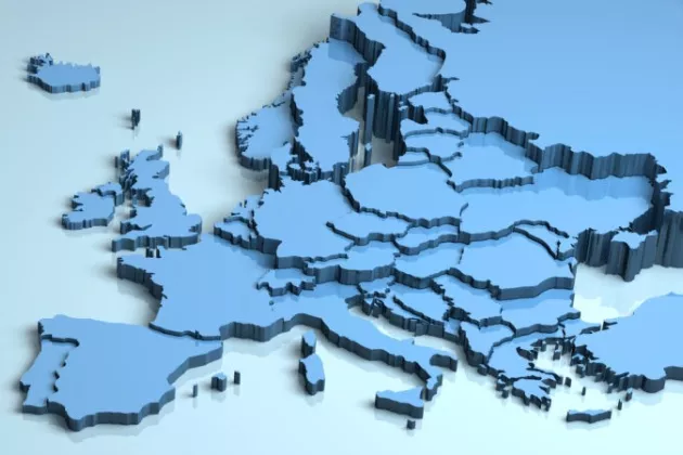 Image of Europe map as a jigsaw puzzle.