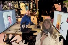 A collage of people and screens. Photo.