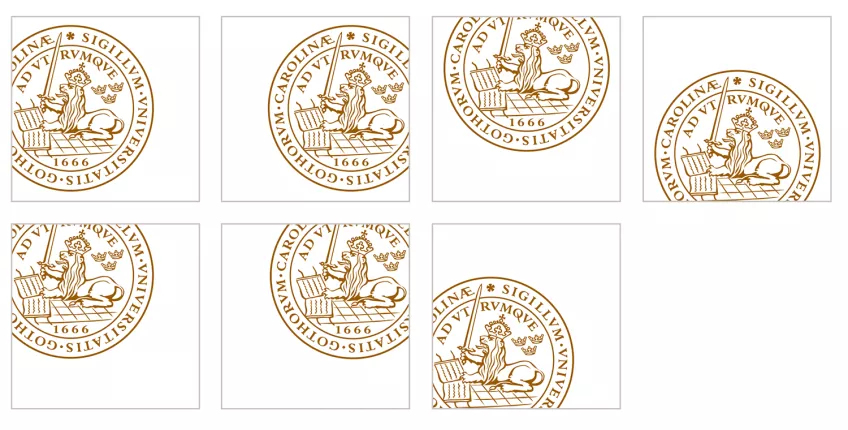 Seven approved variants of the seal. 