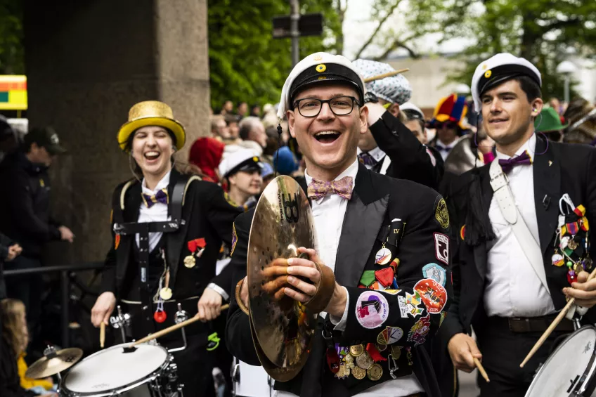 Photo from the Carneval parade. Photo: Johan Persson.