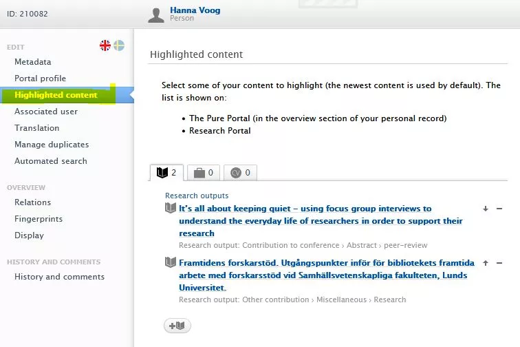Illustartion on how to find where you can edit your Highlighted content (image)